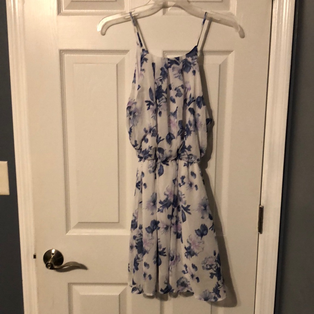 White and Blue floral dress
